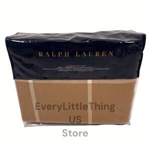 Ralph Lauren Duvet Cover Queen Full Cotton Cashmere Modern Equestrian Windowpane